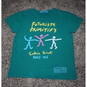 Michael Stars Futurists Primitif Green Vintage T‑Shirt OS – Vinyl Cracking